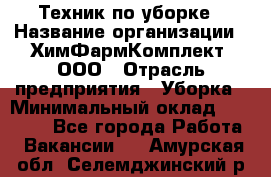 Техник по уборке › Название организации ­ ХимФармКомплект, ООО › Отрасль предприятия ­ Уборка › Минимальный оклад ­ 20 000 - Все города Работа » Вакансии   . Амурская обл.,Селемджинский р-н